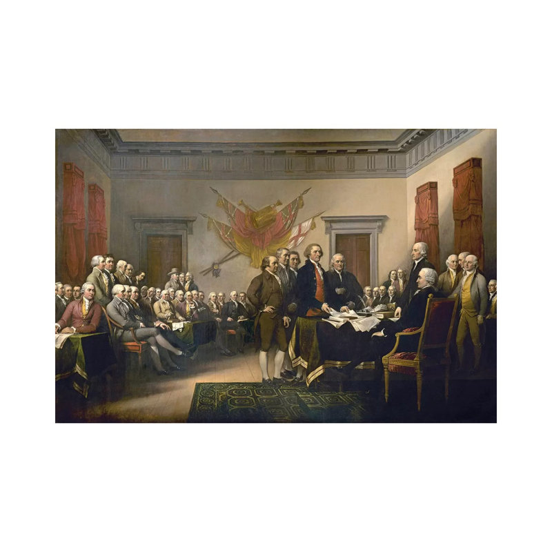 Declaration Of Independence, 1817-18 (US Capitol Collection) by John Trumbull - Wrapped Canvas Print