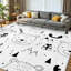 Tapis intérieur orange lavable à la machine, motif tribal sans couture-1628444824