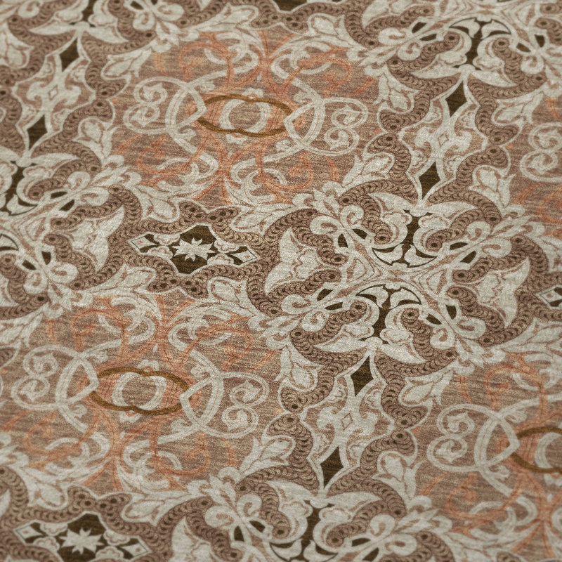 Jeté en médaillon Addison Sherpa ASB783, Terracotta