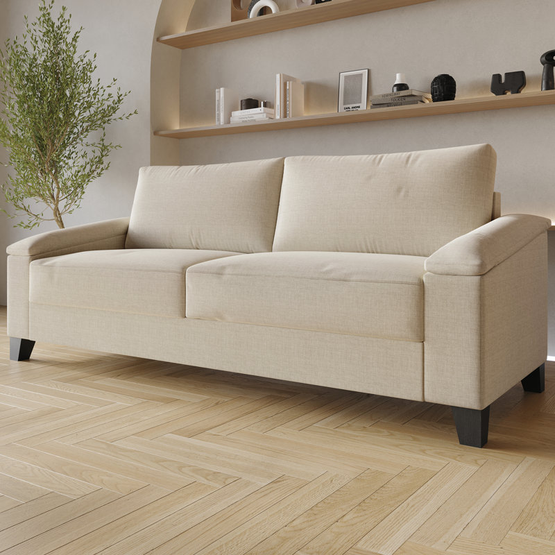Canapé de réception Jacqualyn en tissu 57,87', Beige