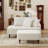 72" Modern Teddy Fabric Right-Arm Recliner Chair With Ottoman And Throw Pillows For Living Room, Bedroom, And Reading Room-442230283
