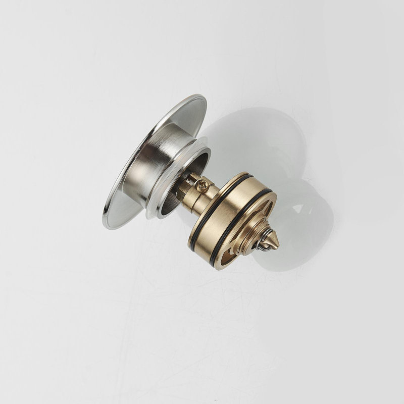 Bathroom Sink Pop-Up Drain With Overflow In Brushed Nickel