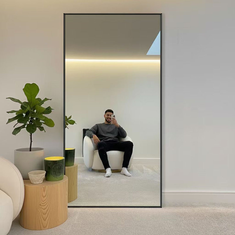 Rectangle Aluminum  Frame Full Length Mirror for GYM/ Bedroom, 71" x 32", Rectangle