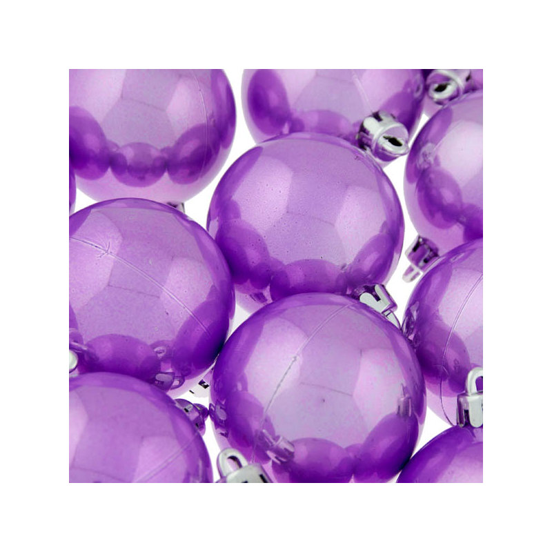 6cm Ball Ornament, Pearl Purple