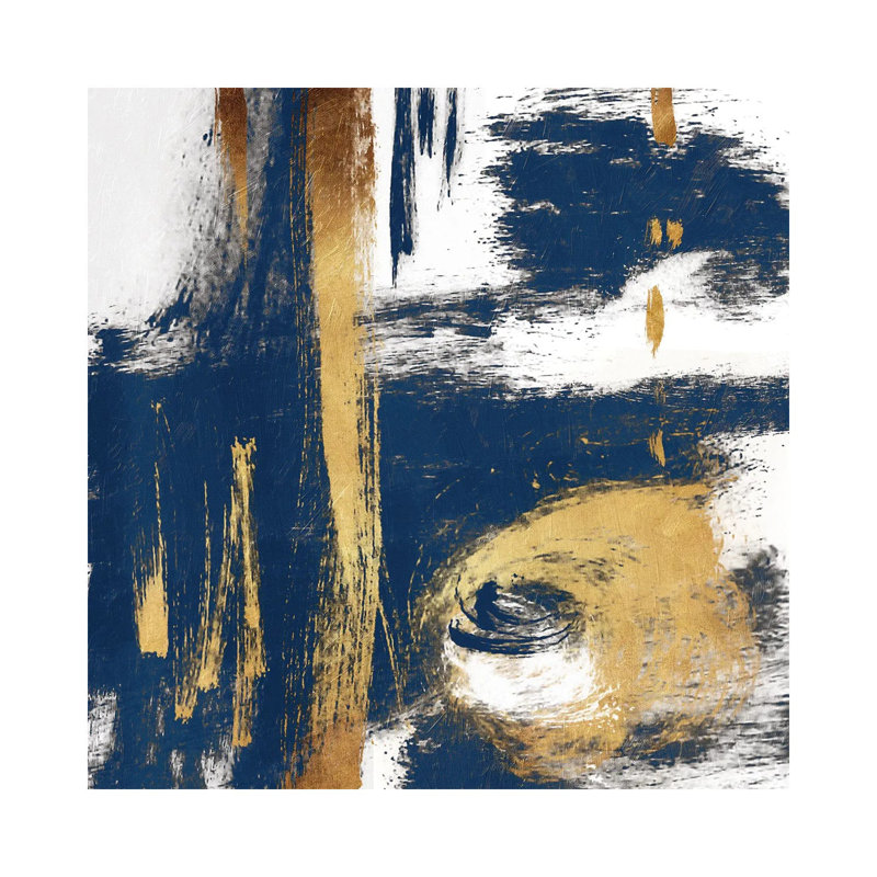 Rotational Pull Blue by On Rei - Wrapped Canvas Print, 45.72 cm H x 45.72 cm W