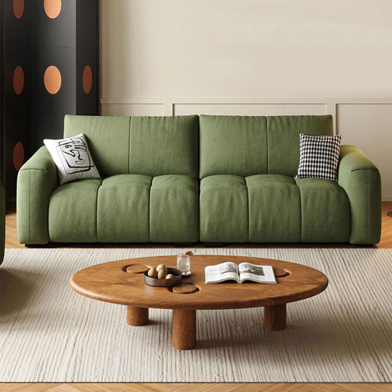 Canapé modulaire vert 100% polyester, H 29,92 po x l 86,61 po x P 41,34 po