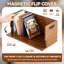 Ensemble de 2 boîtes de rangement pour DVD en bois avec support de tablette pour DVD