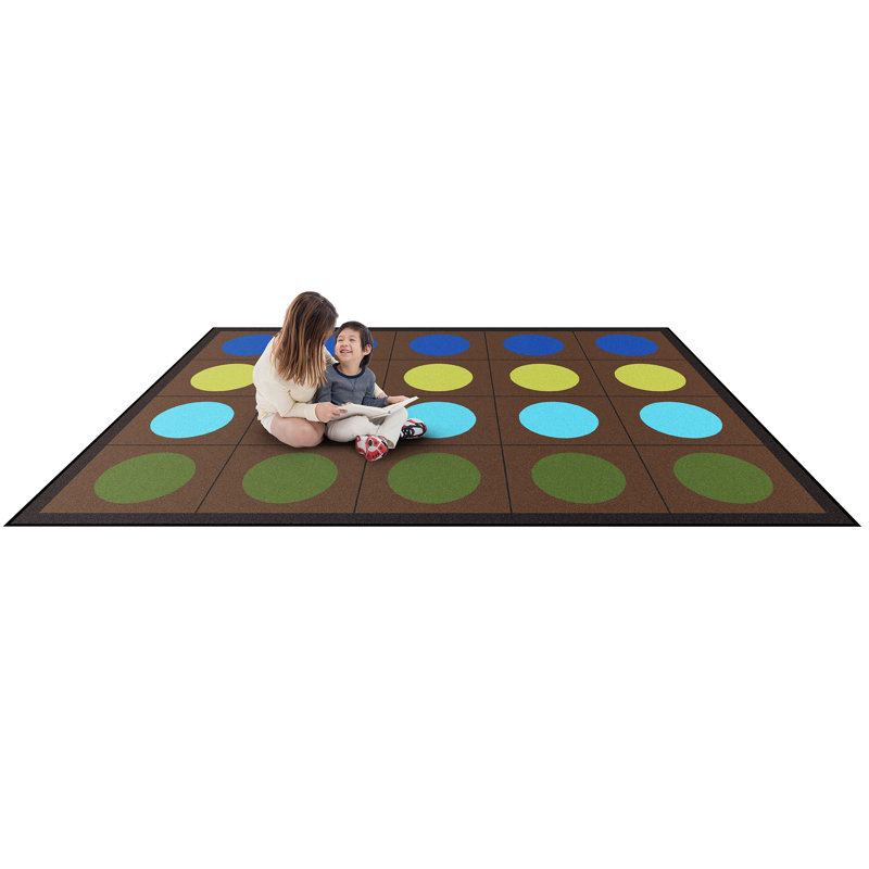 Tapis brun touffeté Lots of Dots, Rectangle 5 pi 4 po x 7 pi 8 po