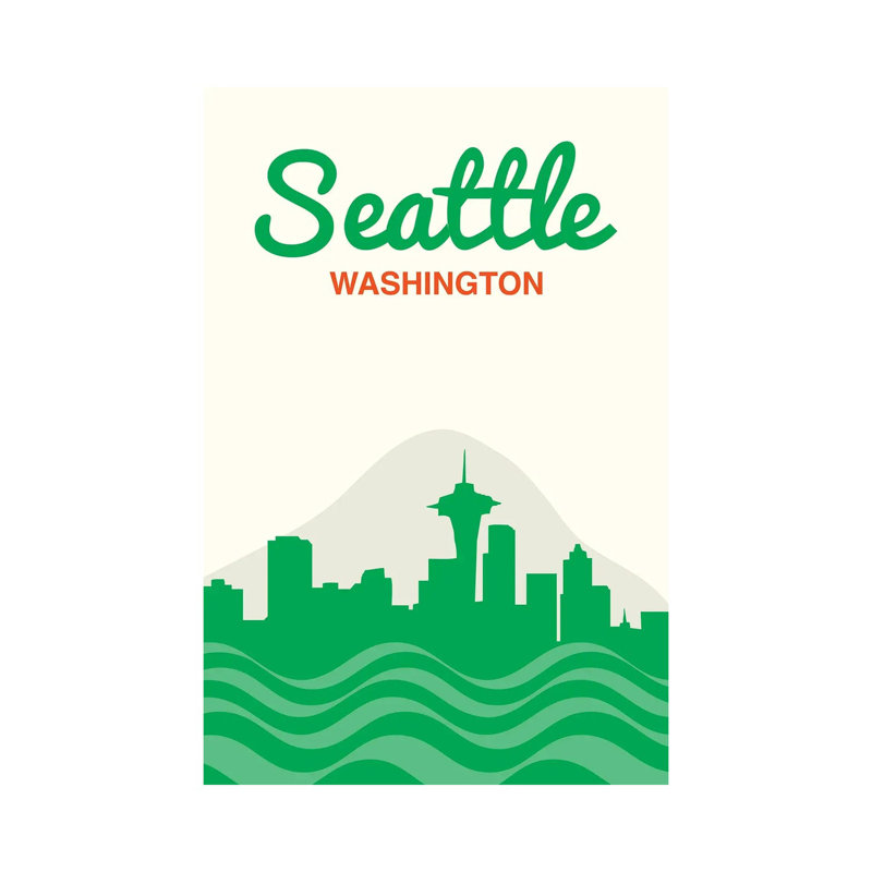 Horizon de Seattle, H 12 po x l 8 po x P 0,75 po