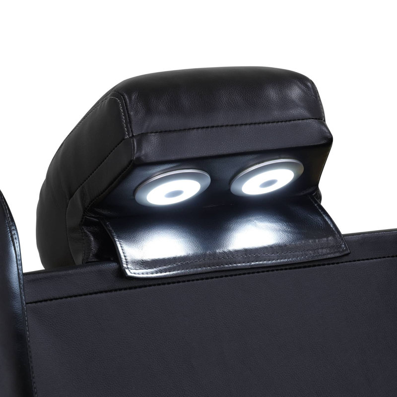 Canapé inclinable de salon en cuir Obsidian