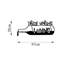 Accessoire mural décoratif en métal, noir, 26,4 po x 11,0 po | 100% métal, épaisseur: 0,06 pouce | Fixation murale facile, conception élégante pour la décoration intérieure, le bureau et les espaces de vie, esthétique moderne et durable