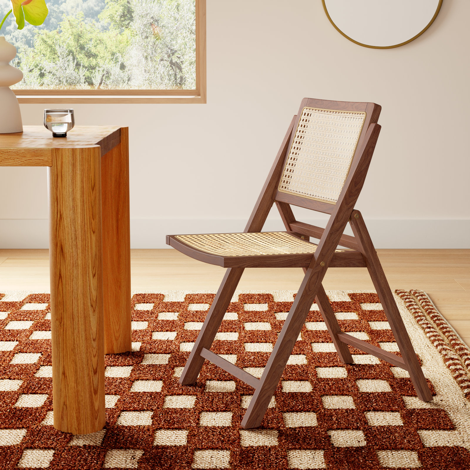 Dan Dining Chair, Walnut/Natural