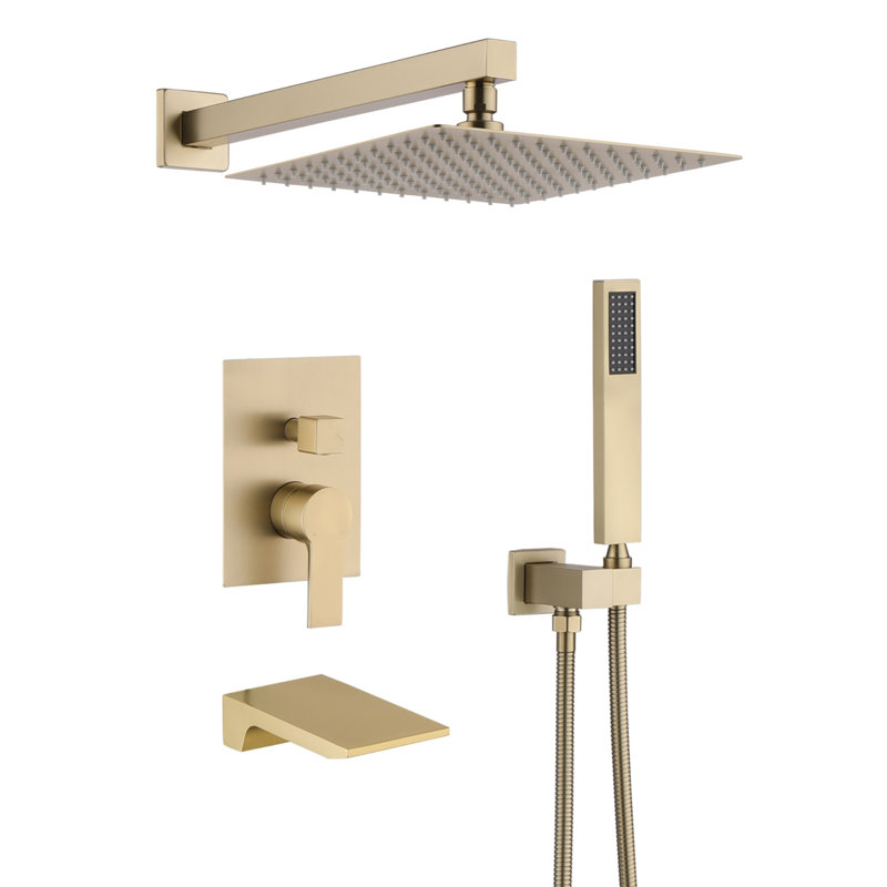 MBOTC190078A All-In-One Kit with Rough in-Valve, Brushed Gold