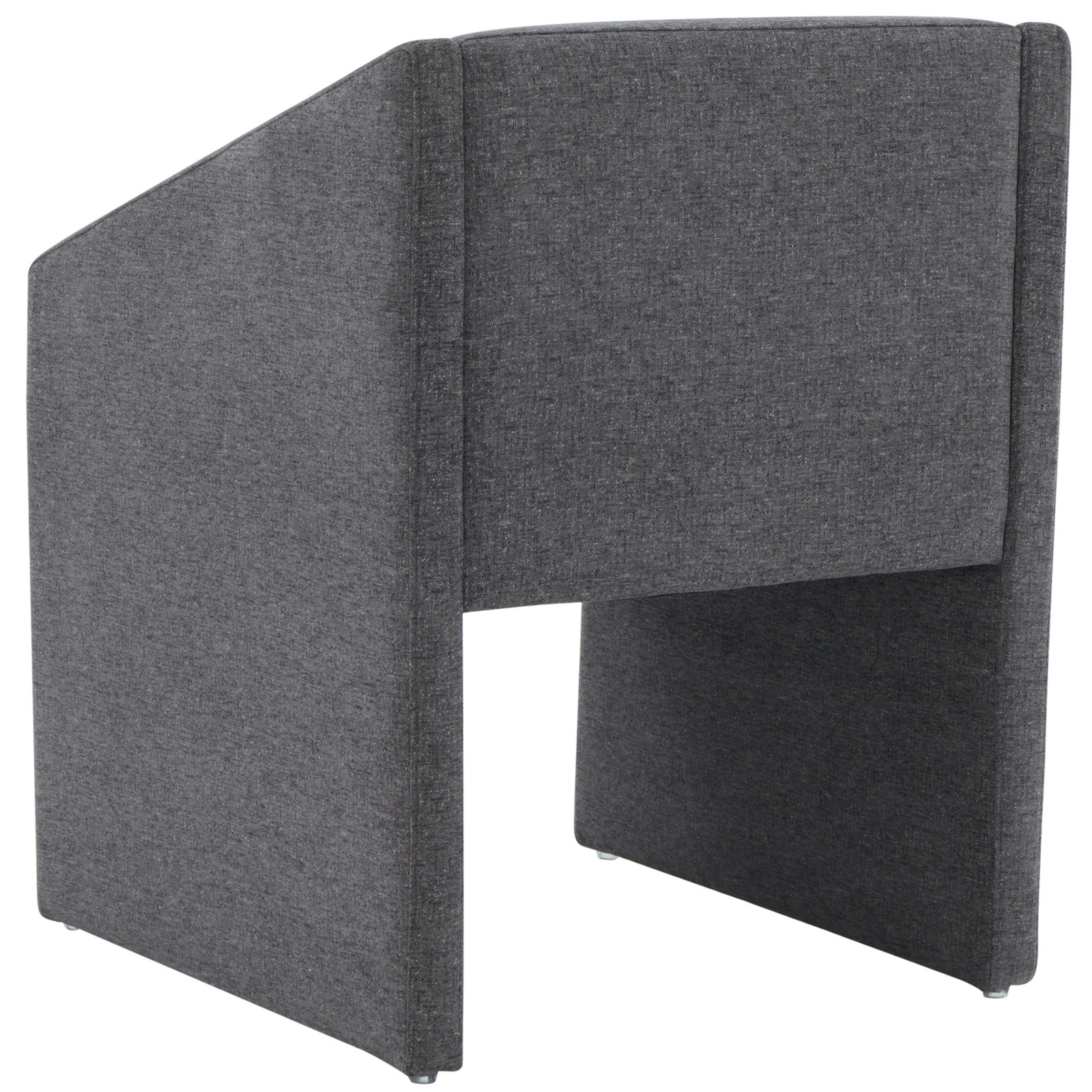 Dimeo Upholstered Armchair, Dark Gray Linen