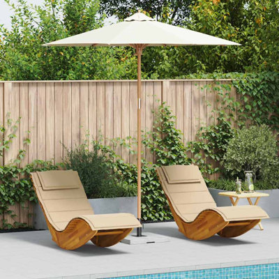 Parasol de jardin vidaXL blanc crème en bambou 270 270 x 260 cm
