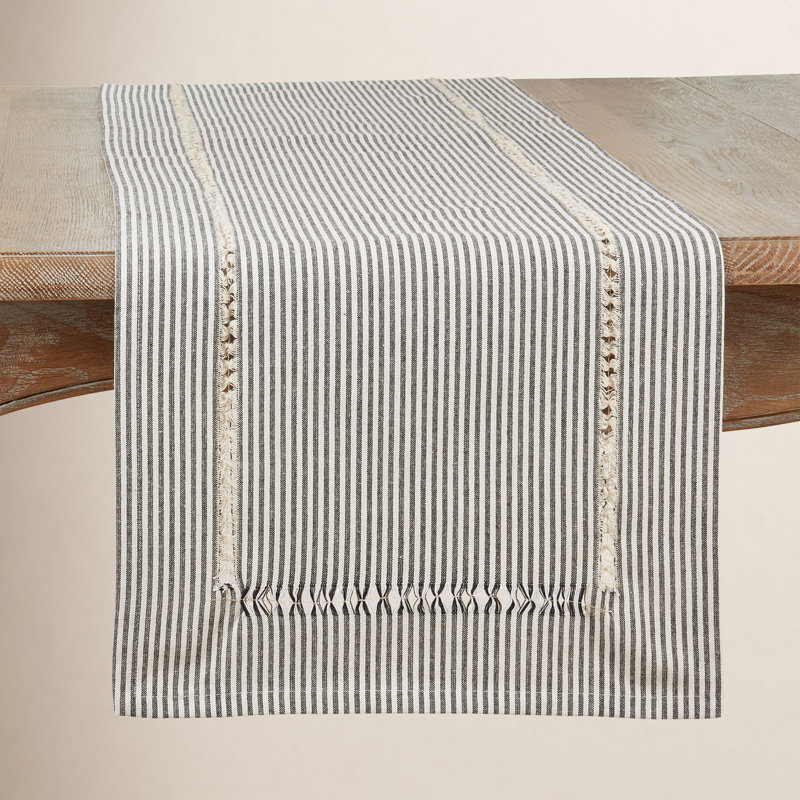 Rectangular Striped Table Runner, 108" x 16"