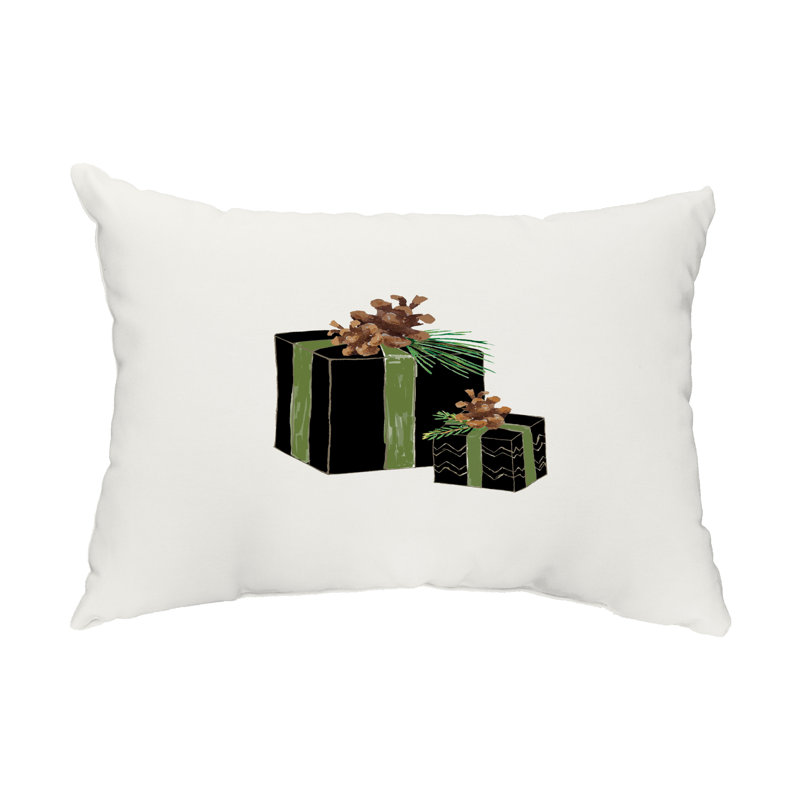  Nature's Gift Outdoor Rectangular Pillow Cover and Insert, Black