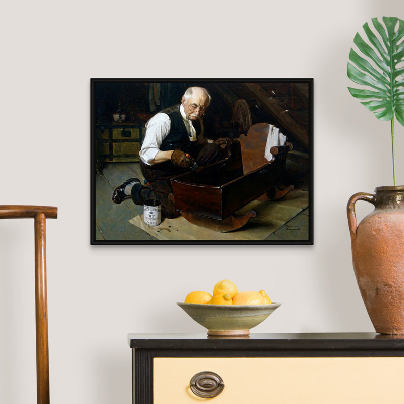 «Grandpa's Gift», art mural sur toile, H 20 po x l 26 po x P 1,75 po, Cadre flottant noir