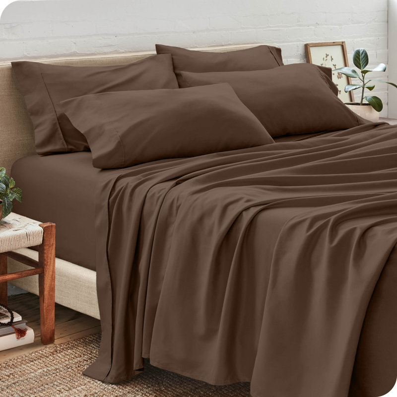 Microfiber Sheet Set with Bonus Pillowcase Set, Plum, King