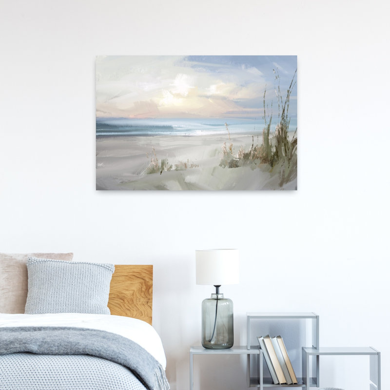 Art contemporain, art contemporain, plage, paysage marin, H 36 po x l 24 po