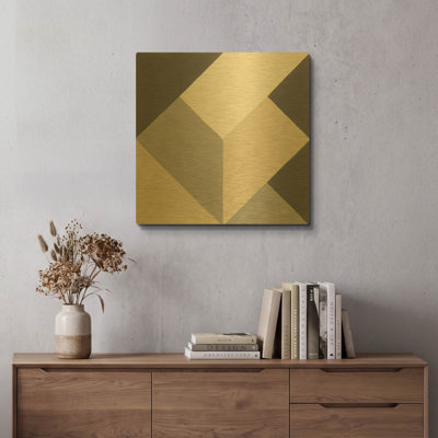 " Triangles I Neutral Crop " Print