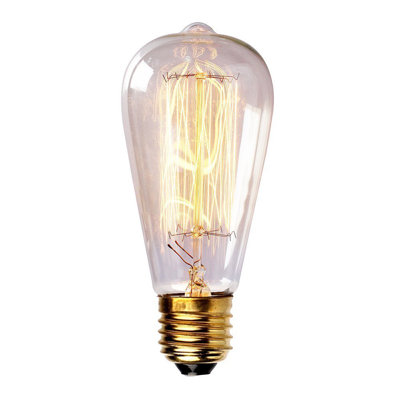 60 Watt, ST64 Incandescent, Dimmable Light Bulb, Warm White (2700K) E26/Medium (Standard) Base