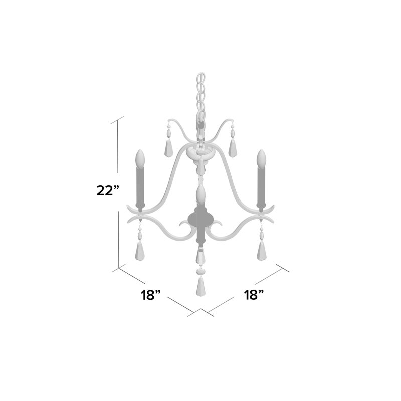 Lustre empire 4 lumières Vogan