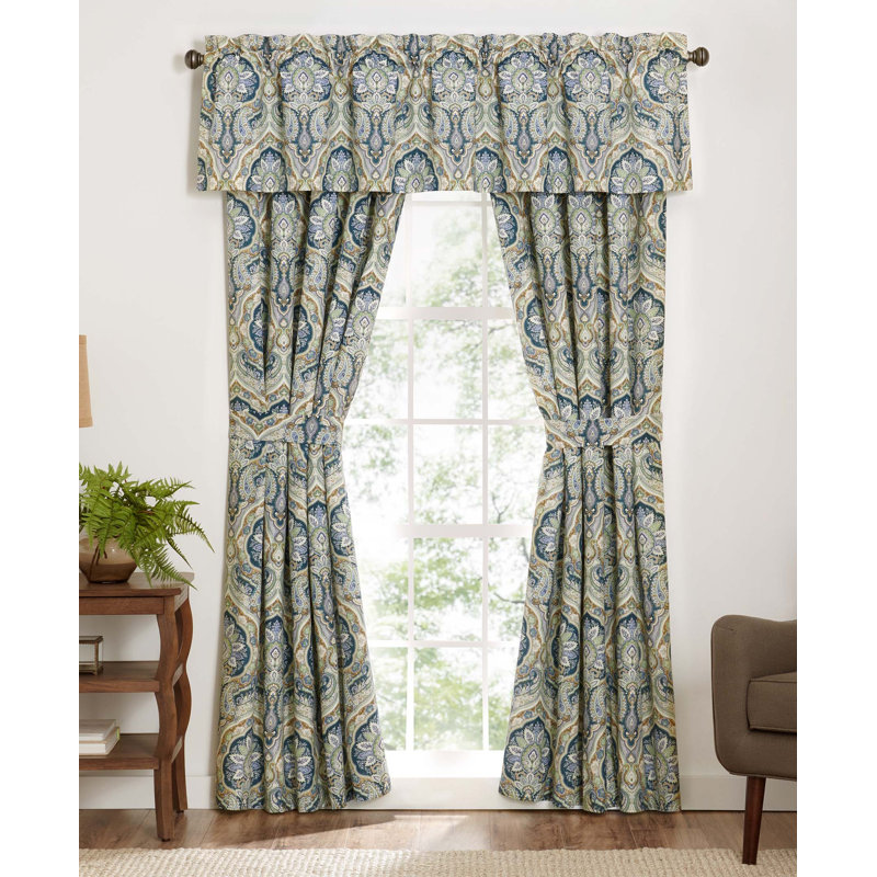 Harrogate Cotton Paisley Tailored Window Valance