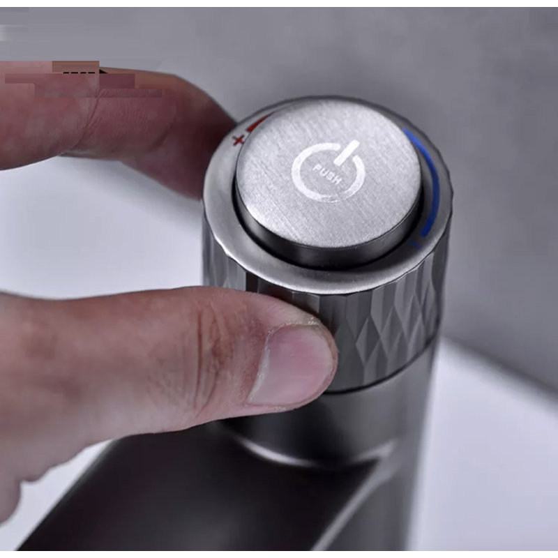 Robinet de salle de bain à un trou, Pistolet / gris