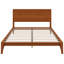 Lit plateforme en bois de bambou de style Mid-Century avec support en lattes de bois-463793096