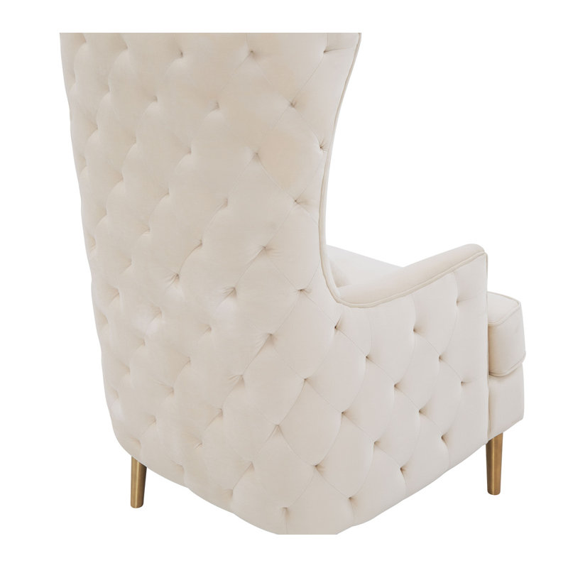 Fauteuil à oreilles de 31 pouces de large Kirksville, Crème