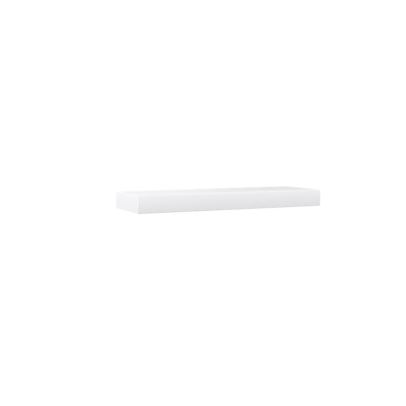 Painted Wood Floating Shelf, White