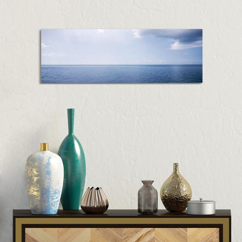 Cloudy Seascape, Atlantic Ocean, Bermuda, USA by Panoramic Images - Wrapped Canvas Panoramic Print