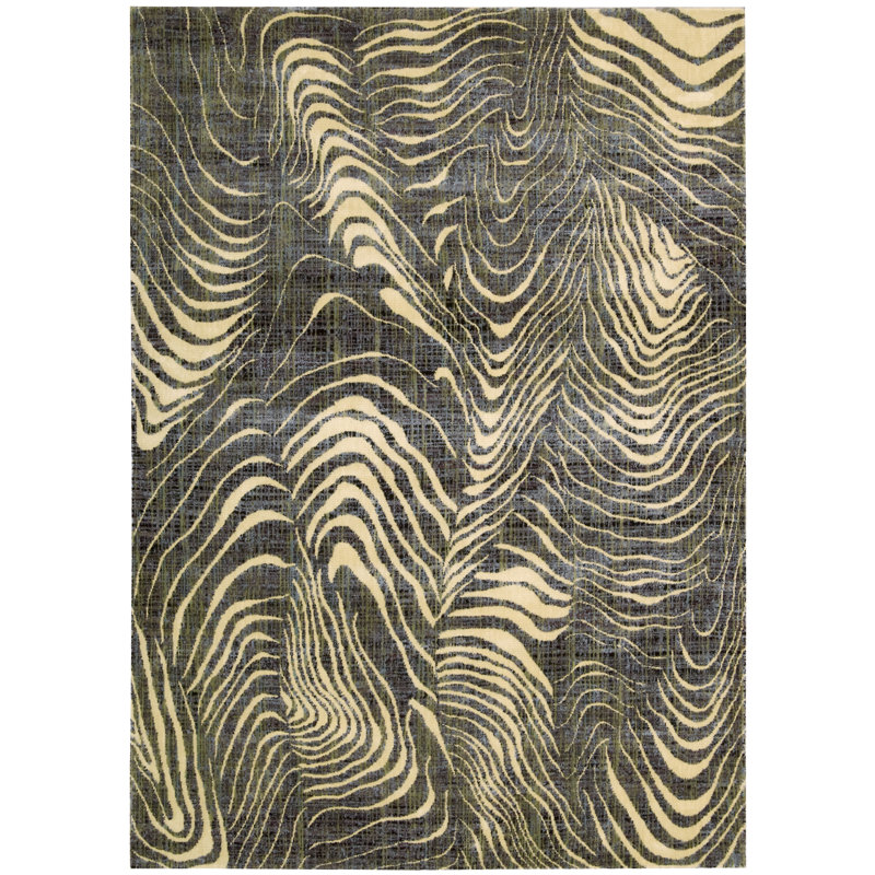 Cochrun Viscose Abstract Indoor Rug, Rectangle 1'9" x 2'9" 