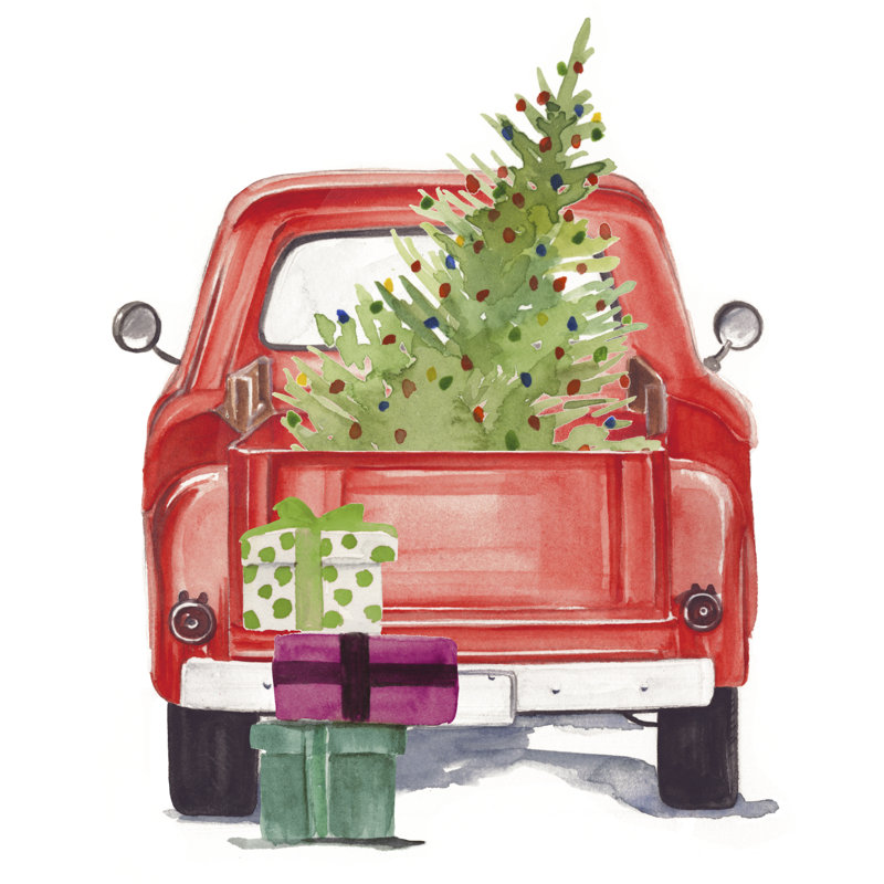 Voitures de Noël III, H 20 po x l 20 po x P 1,25 po