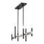Lustre linéaire très grand en laiton satiné 8 lumières avec accents bronze-804421150-804421149