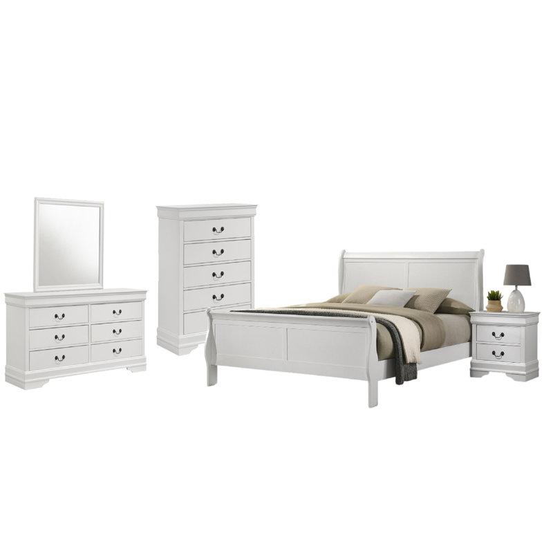 Ensemble de chambre à coucher 5 pièces Nim, Grand lit