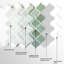Sage Green Peel And Stick Arabesque Vinyl Tile Thicker Upgrade Design (10 Tiles/ Set)