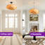 Luminaire suspendu en bambou naturel tissé à la main 1 lumière à intensité variable 20 po Boho