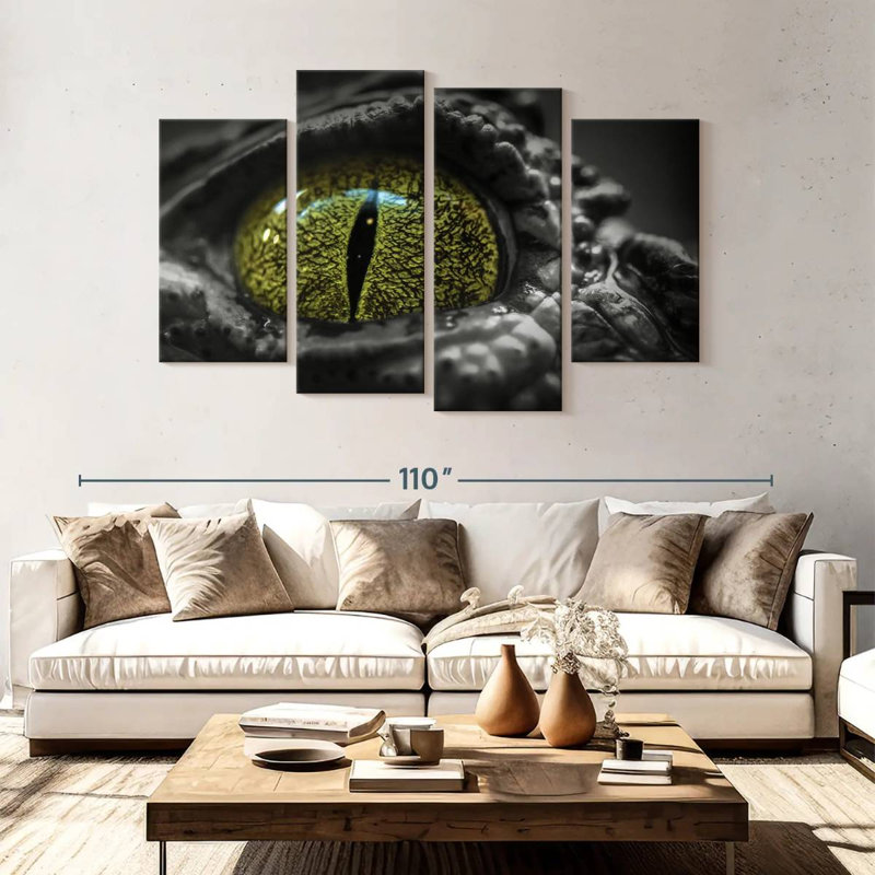 Crocodile aux yeux verts Brampt, H 54 po x l 84 po