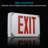 LED Exit Sign with Battery Backup, UL Listed, Weatherproof Emergency Exit Light, AC 120/277V