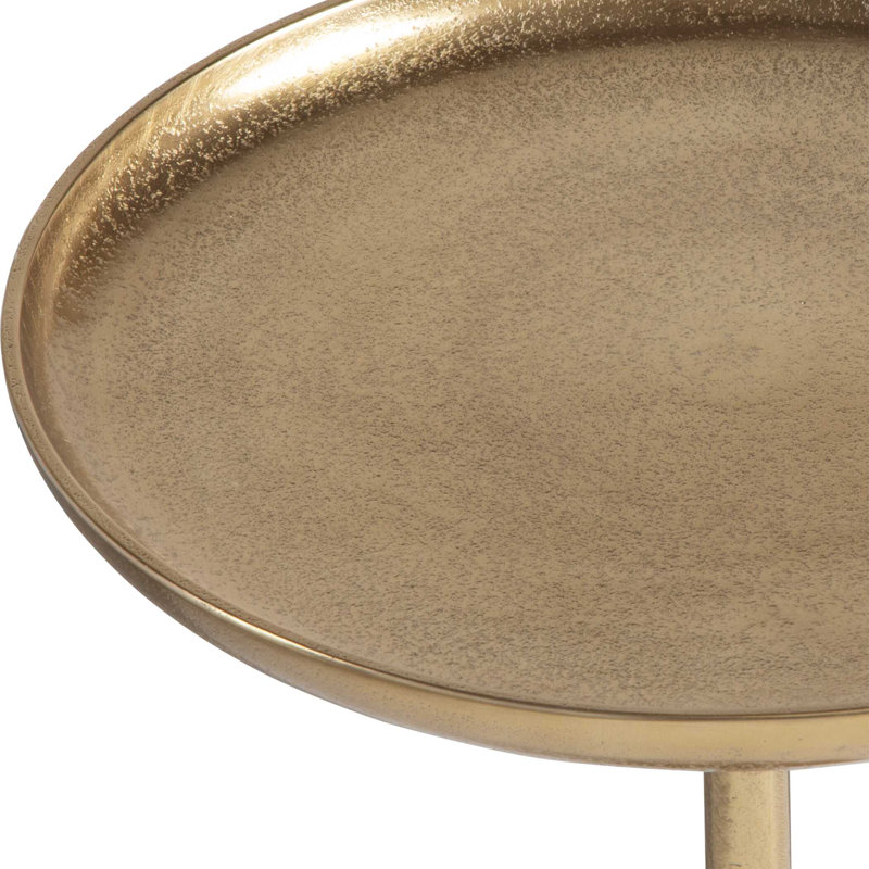 Mikylee Pedestal End Table, Gold