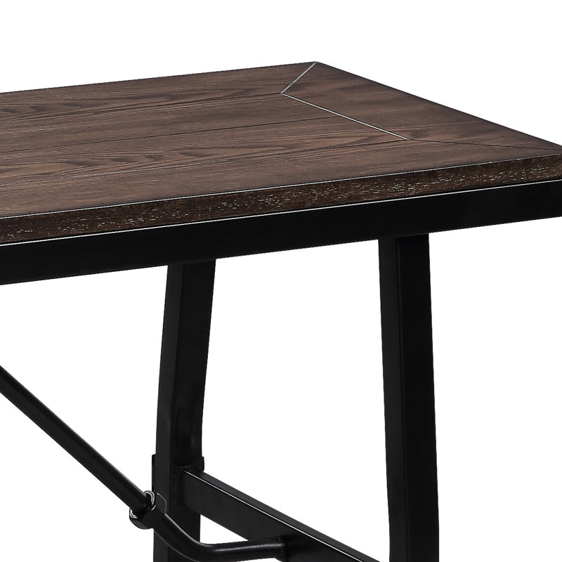 Banc stable en chêne et noir pour une installation pratique dans la salle à manger