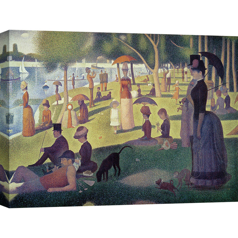 'A Sunday Afternoon on the Island of La Grande Jatte' by Georges Seurat - Wrapped Canvas Painting Print