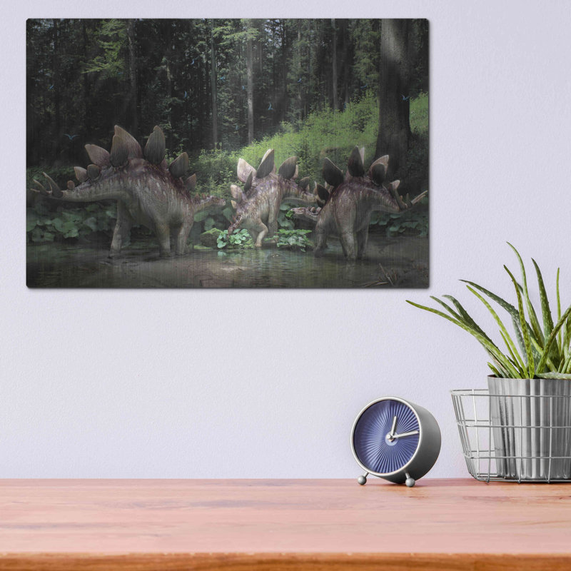 «Stegosaurus Family» par Damir Martin, H 12 po x l 16 po