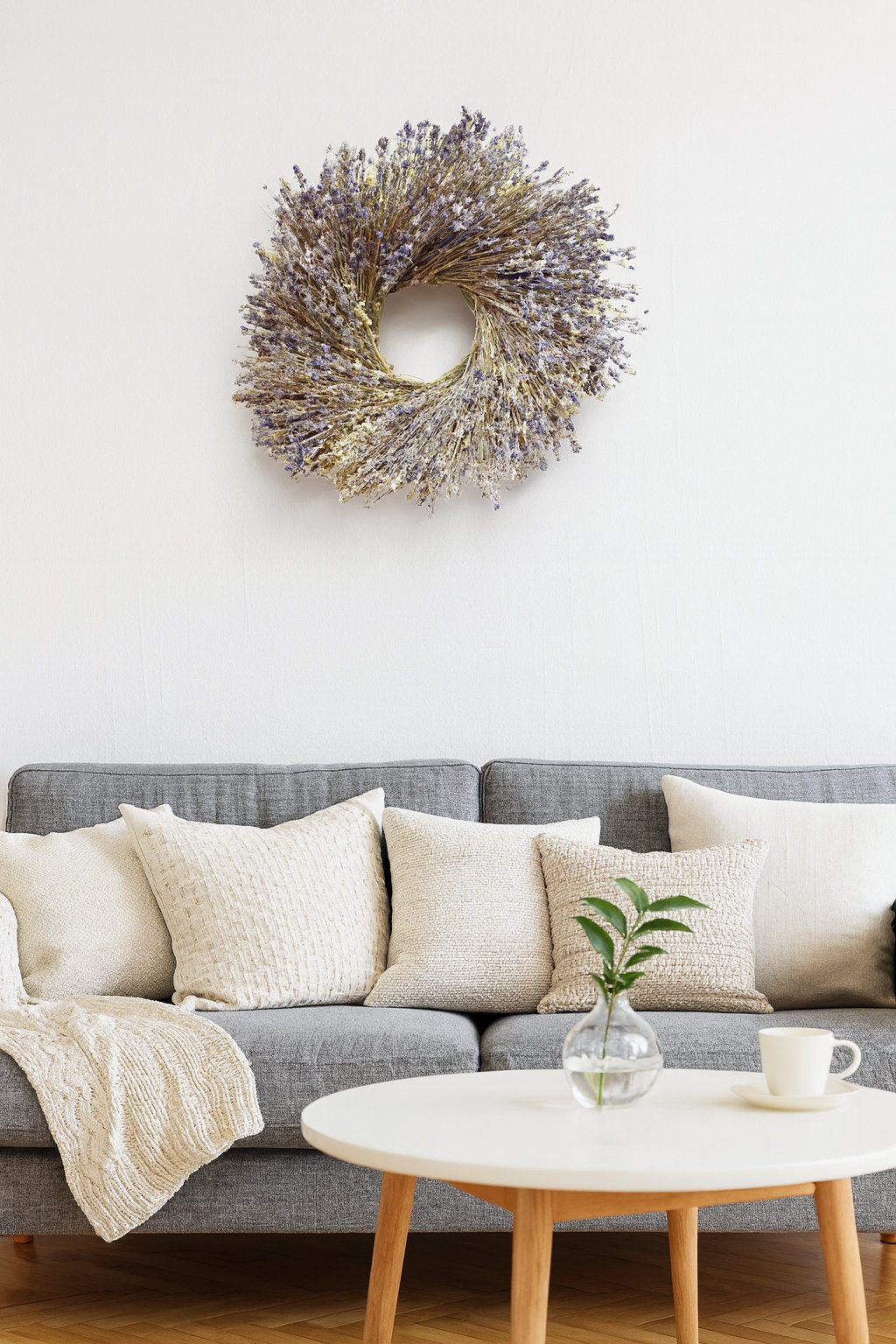 22" Handcrafted Lavender Wreath