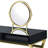 Coleen Black & Gold Finish Vanity Desk W/Mirror & Jewelry Tray