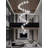 Xhirald 26-Light Long Crystal Chandeliers for High Ceilings,Modern Crystal Raindrop Drop Chandelier for Spiral Staircase,Foyer,Entryway,Living Room