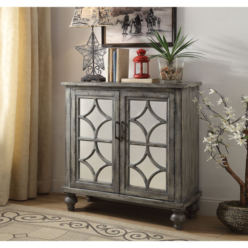 Velika Weathered Gray Finish Console Table