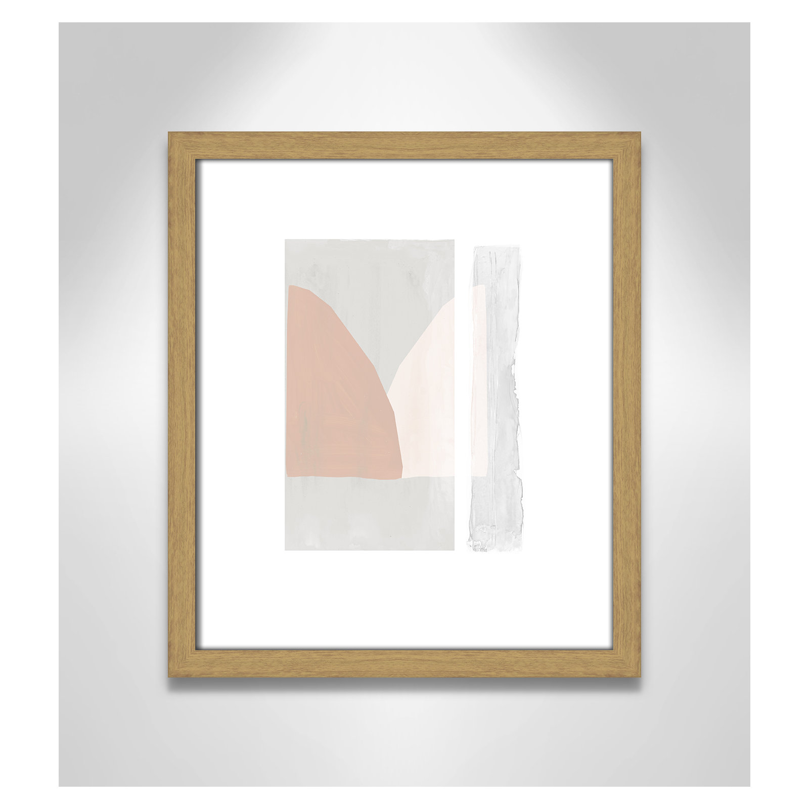Soft and Light - Painting Print, 15" H x 13" W x 0.75" D, Beige Wood Framed Paper